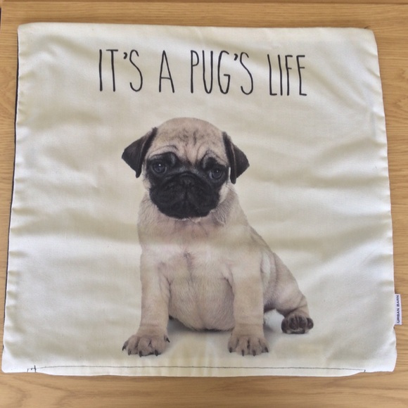It's A Pug Life Pillow Cushion Cover Dog 18" - Picture 2 of 8